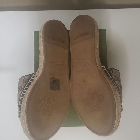 GUCCI GG Monogram Espadrilles Sandals - Picture 9 of 16